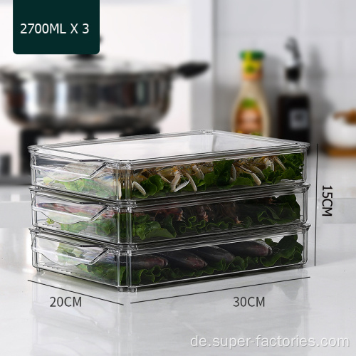Stapelbare Lebensmittel-Aufbewahrungsbox aus Kunststoff für die Küche